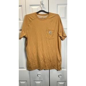 Carhartt Relaxed Fit T-shirt Shirt Burnt Orange Large L 100% Cotton Pocket